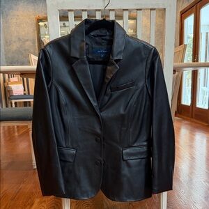Cole Haan Black Leather Blazer